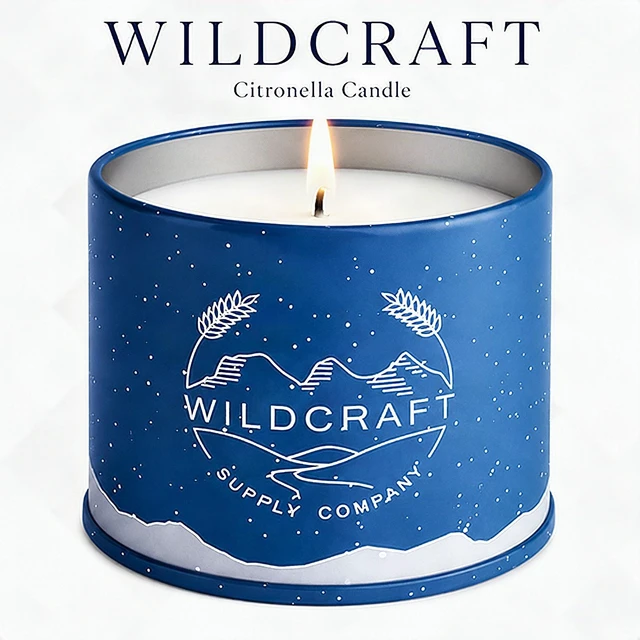 Alt view image 2 of 7 - Citronella Candle 100% Soy Wax Natural Outdoor Indoor Scented Candle Blue 1-Pack