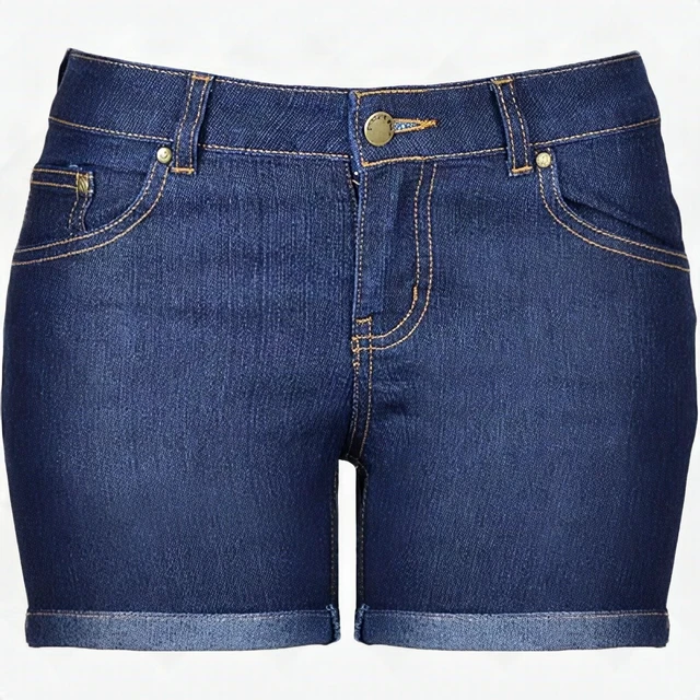 Main image of Girls Skinny Stretch Denim Jean Shorts Medium Dark Wash 5-Pocket Size 3 New