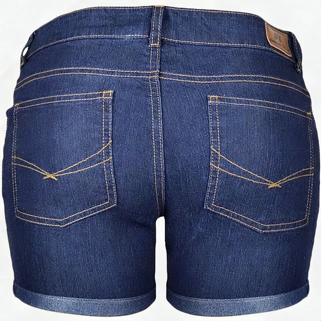 Alt view image 2 of 5 - Girls Skinny Stretch Denim Jean Shorts Medium Dark Wash 5-Pocket Size 3 New