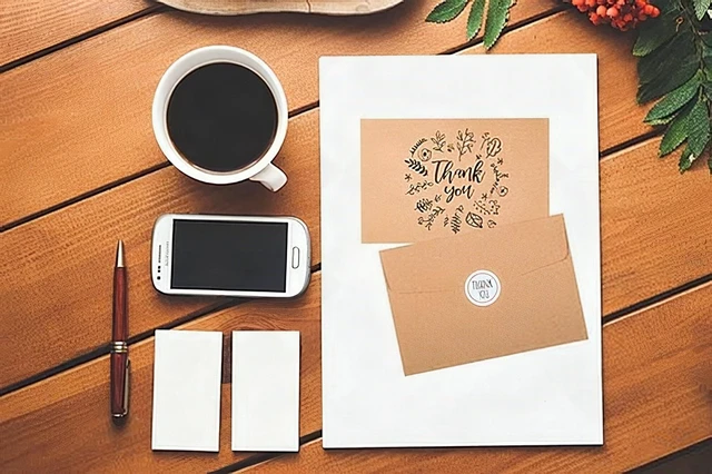 Alt view image 5 of 7 - 80 Thank You Cards Bulk Set with Kraft Envelopes Stickers 4x6 Blank Brown New