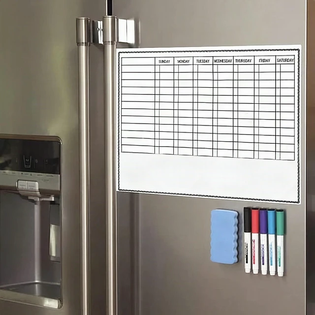 Alt view image 2 of 7 - Magnetic Dry Erase Board For Kids Chores Whiteboard Weekly Chore Chart 17X20''