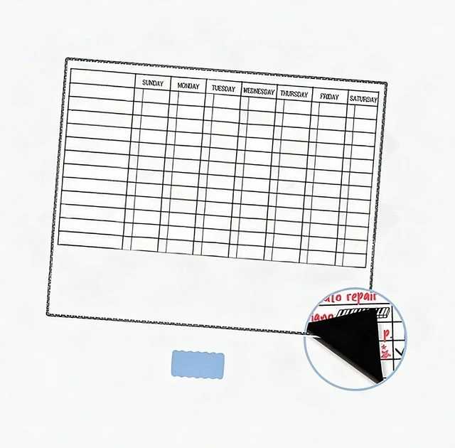 Alt view image 3 of 7 - Magnetic Dry Erase Board For Kids Chores Whiteboard Weekly Chore Chart 17X20''