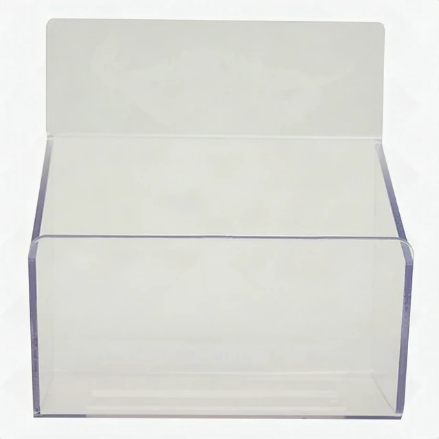 Alt view image 3 of 7 - Clear Gray Plastic Dump Bin Slatwall Retail Display Shelf 6x5.5x4.25 Storage New