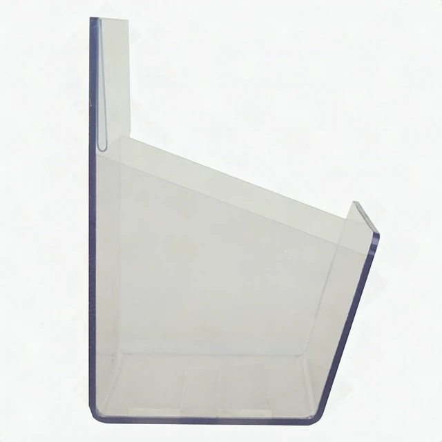 Alt view image 4 of 7 - Clear Gray Plastic Dump Bin Slatwall Retail Display Shelf 6x5.5x4.25 Storage New