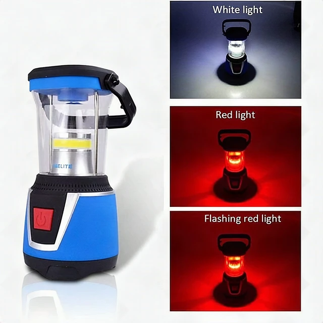 Alt view image 4 of 7 - Vibelite LED Camping Lantern Portable Rechargeable Outdoor Emergency Light Blue