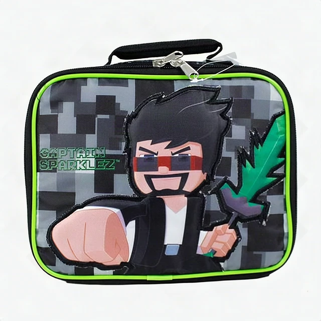 Alt view image 2 of 2 - Captain Sparklez Tube Heroes Digi Duo 9.5" Insulated Lunch Box Bag Kids School