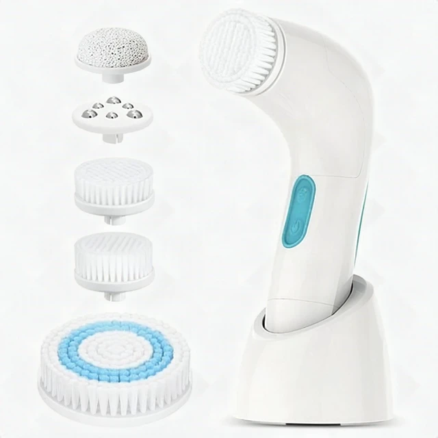 Main image of Etereauty 5-in-1 Electric Facial Cleansing Brush Face Body Exfoliating Scrubber