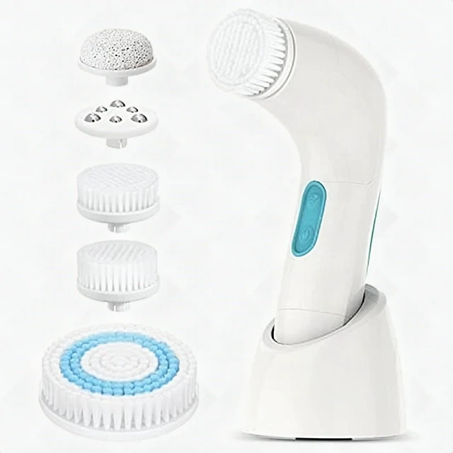 Alt view image 5 of 7 - Etereauty 5-in-1 Electric Facial Cleansing Brush Face Body Exfoliating Scrubber
