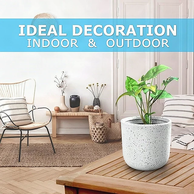 Alt view image 3 of 7 - Ceramic Flower Pot Planter White 5.75 Inch Indoor Succulent Plant Pot Drainage