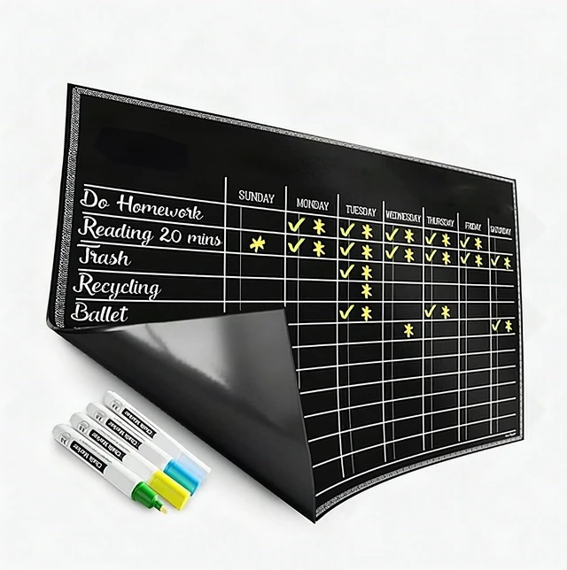 Main image of Altatac Magnetic Daily Reward Chore Chart Dry Erase Board 17x12 for Kids & Adults with Markers and Large Eraser, Refrigerator or Wall Hanging Planner, Office Supplies, 1 Pack