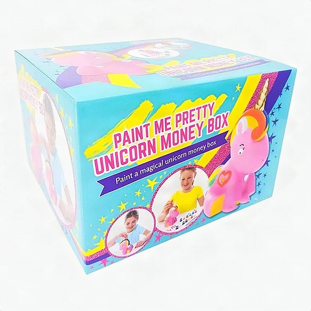 Alt view image 5 of 6 - Paint Your Own Unicorn Ceramic Piggy Bank DIY Art Craft Kit for Girls Ages 3-10