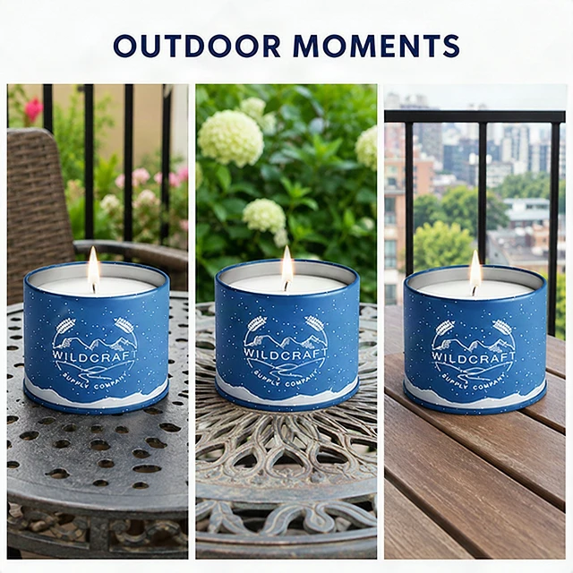 Alt view image 7 of 7 - Citronella Candles 100% Soy Wax Natural Outdoor Indoor Scented Candle 2-Pack New
