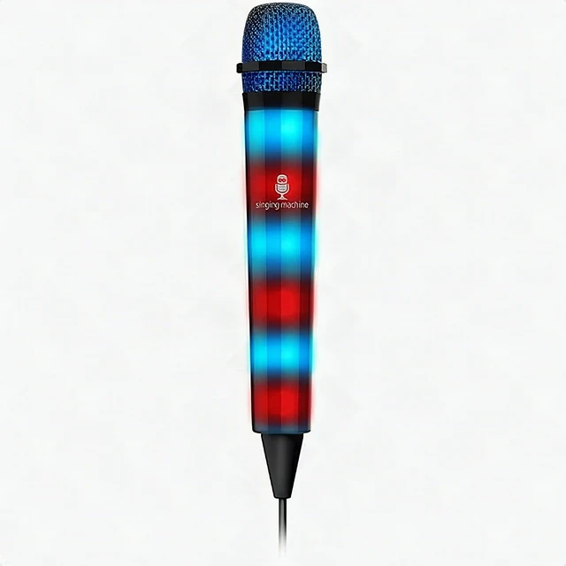 Alt view image 2 of 7 - Singing Machine SMM-205 Wired Portable 10ft Cord Karaoke Microphone - Black