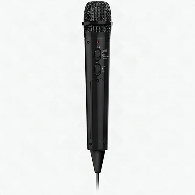 Alt view image 5 of 7 - Singing Machine SMM-205 Wired Portable 10ft Cord Karaoke Microphone - Black