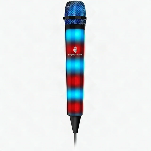 Alt view image 6 of 7 - Singing Machine SMM-205 Wired Portable 10ft Cord Karaoke Microphone - Black