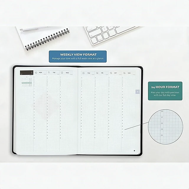 Alt view image 2 of 7 - 2020-2021 Daily Planner Calendar 24-Hour Schedule Appointment Book Organizer New