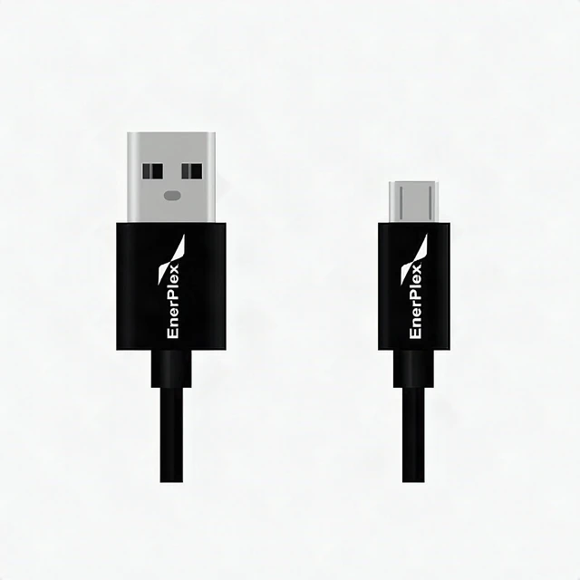 Alt view image 2 of 7 - EnerPlex Tablet & Smartphone 1.5 ft microUSB Charge and Sync Data Cable - Black