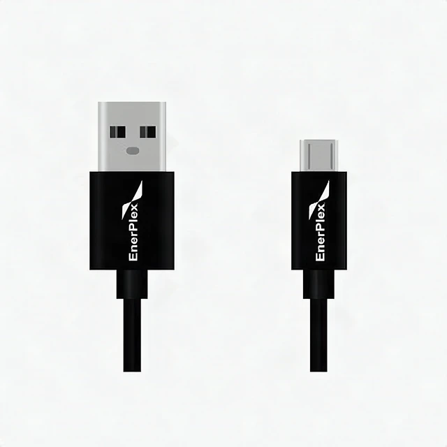 Alt view image 5 of 7 - EnerPlex Tablet & Smartphone 1.5 ft microUSB Charge and Sync Data Cable - Black