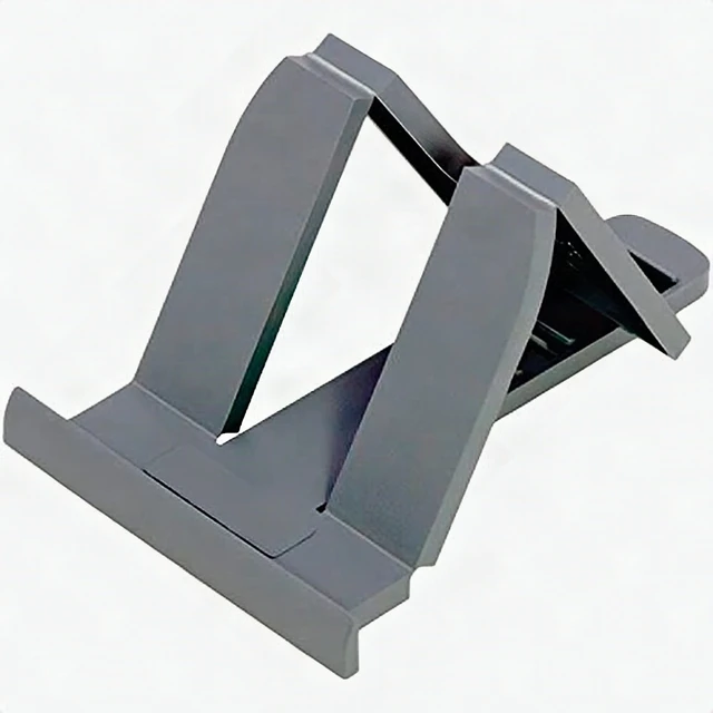 Alt view image 2 of 4 - Portable 2-Layer Phone Tablet Stand Holder Desk Mount Universal Adjustable Grey