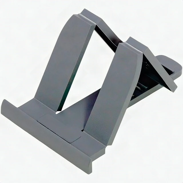 Alt view image 3 of 4 - Portable 2-Layer Phone Tablet Stand Holder Desk Mount Universal Adjustable Grey
