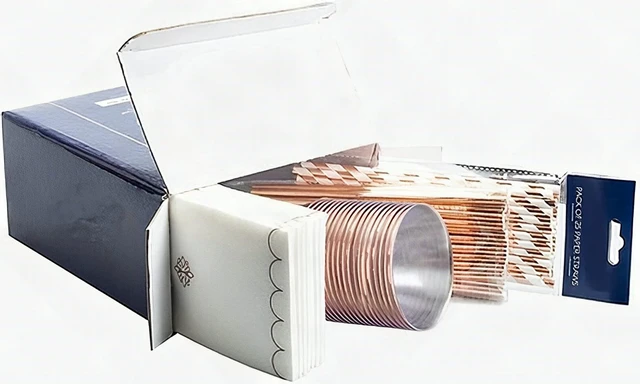 Alt view image 2 of 7 - 100 Pcs Rose Gold Disposable Plastic Cups Napkins Straws Party Dinnerware Set