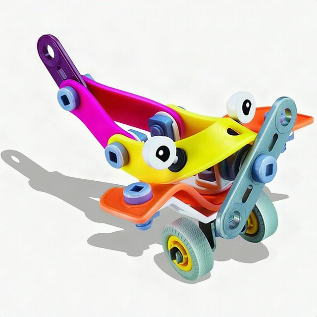 Alt view image 3 of 3 - Alta Wooden Puzzle Building Toy Car Yellow Custom Soft Pieces Kids Gift - New