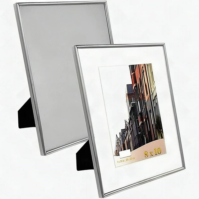 Alt view image 7 of 7 - Silver 8x10 Picture Frame Set of 2 Ornate Photo Wall Tabletop Display New