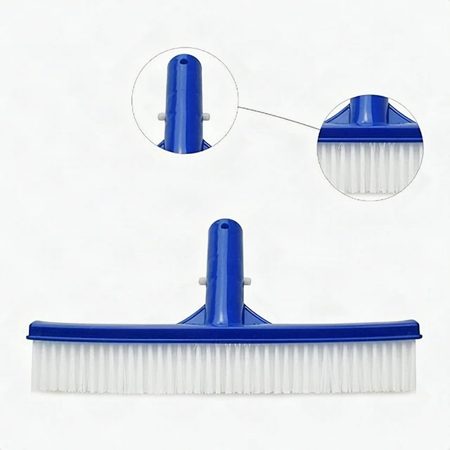 Alt view image 4 of 7 - 10" Heavy Duty Swimming Pool Brush Vacuum Head Floor Wall Cleaner Blue - New