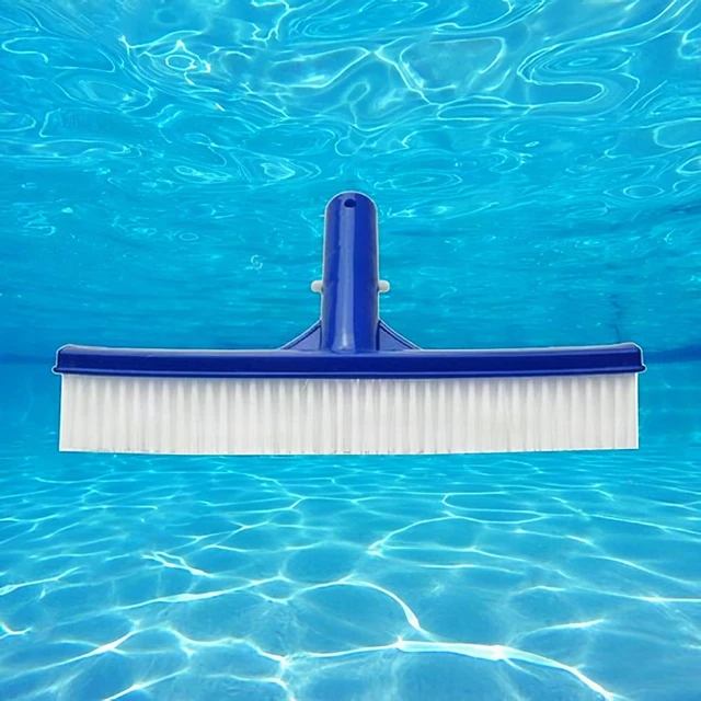 Alt view image 5 of 7 - 10" Heavy Duty Swimming Pool Brush Vacuum Head Floor Wall Cleaner Blue - New