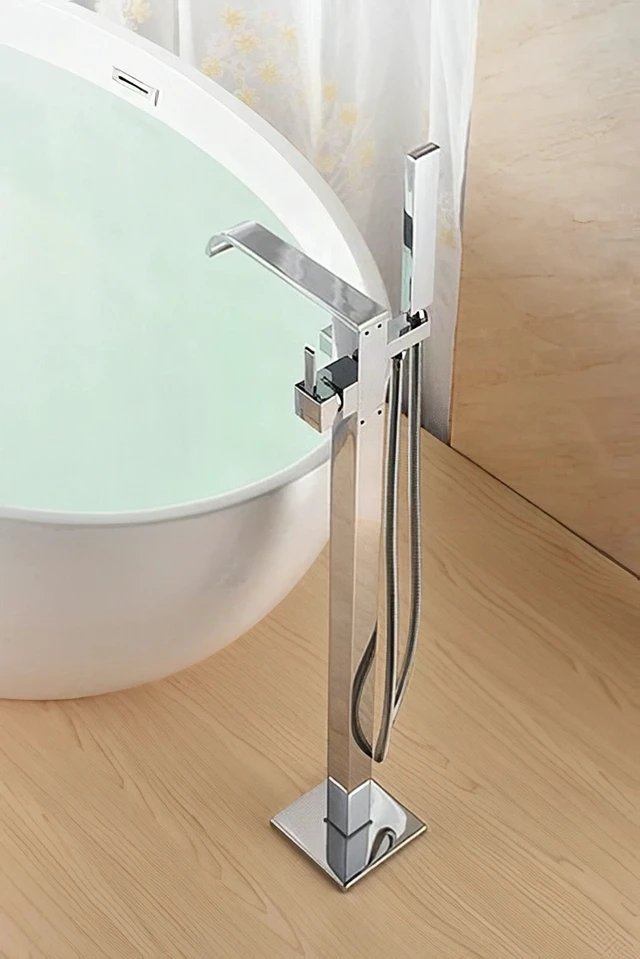 Alt view image 2 of 4 - Eisen Home Sevenfalls EH-DF02015-PC Freestanding Tub Faucet Polished Chrome