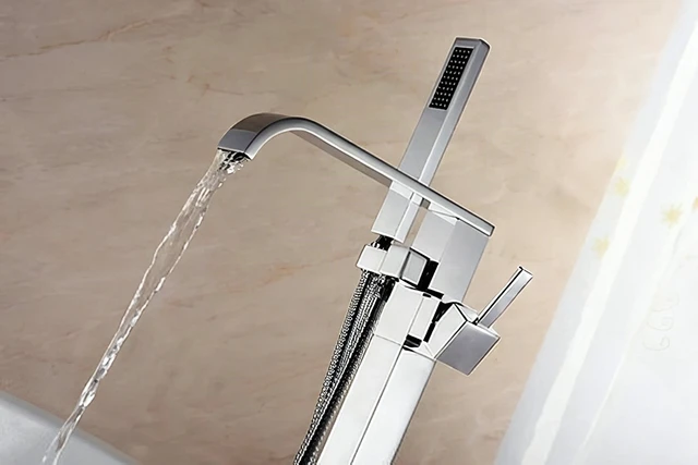 Alt view image 3 of 4 - Eisen Home Sevenfalls EH-DF02015-PC Freestanding Tub Faucet Polished Chrome