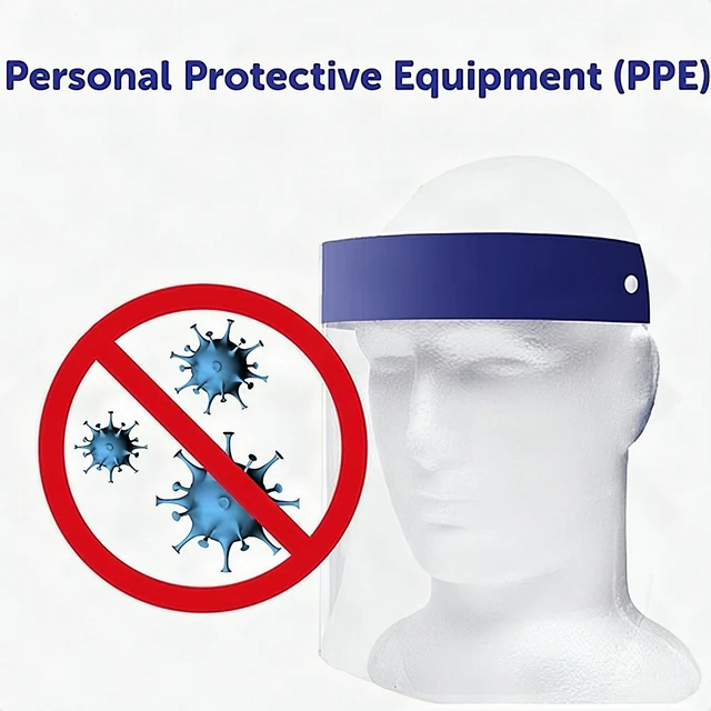 Alt view image 2 of 7 - 10-Pack Face Shield Reusable Washable Clear Protective Mask Anti-Splash Cover