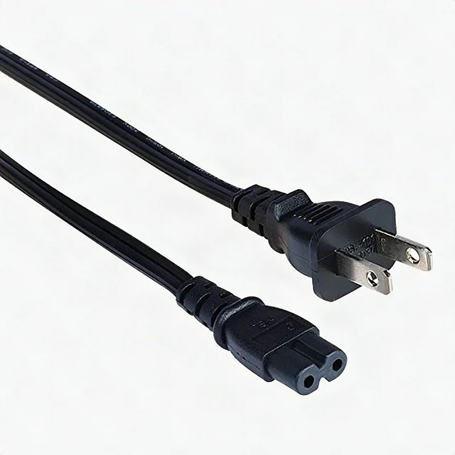 Alt view image 2 of 4 - Alta 6ft. Non-Polarized 2 Prong Power Cord IEC 320 C7 to NEMA 1-15P
