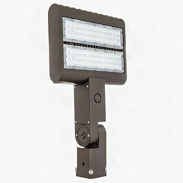 Alt view image 4 of 7 - Adjustable Heavy-Duty Aluminum Slip Fitter Mounting Bracket for LED Flood Lights