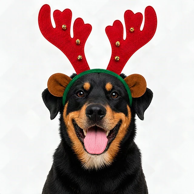 Main image of Dog Reindeer Antlers Headband Christmas Holiday Costume for Medium Large Dogs