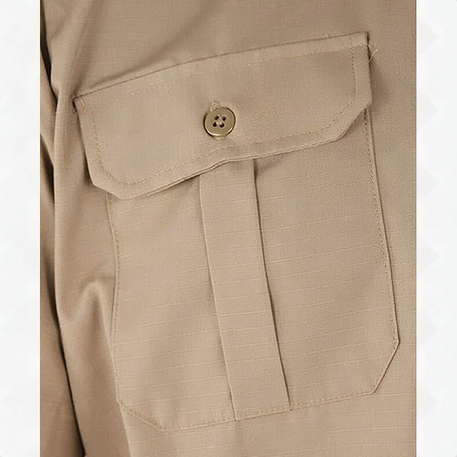 Alt view image 3 of 4 - Propper F5301 Tactical Short Sleeve Uniform Work Shirt Sheriff's Brown XXXL New