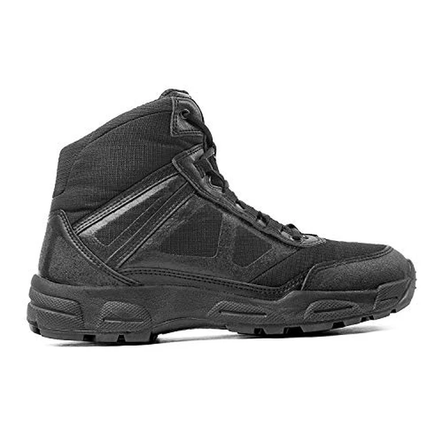 Alt view image 6 of 7 - Ridge Footwear Men's 6" Leather Tactical Military Work Boots Black Non-Slip 5006