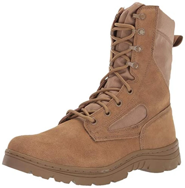 Alt view image 6 of 7 - Ridge Men's 8" Waterproof Leather Tactical Military Work Boots Black Non-Slip