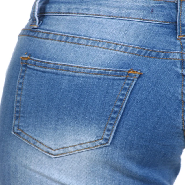 Alt view image 5 of 5 - Bonage Women's Distressed Denim Blue Jeans High Rise Stretch Skinny - New