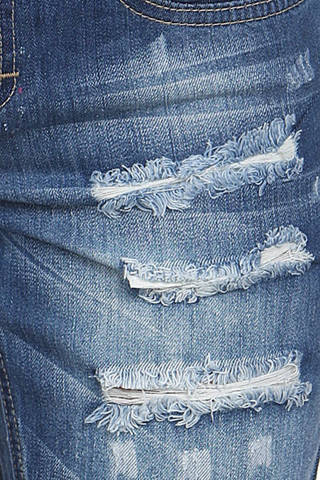 Alt view image 4 of 5 - Bonage Fashion Women's Distressed Denim Jeans Style 558 Size 3