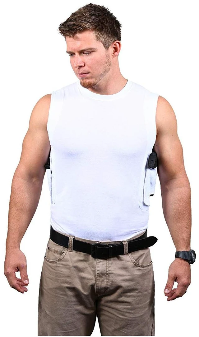 Main image of Ridge Outdoors Packin' Tee Men's Concealed Carry White Crew Tank Top 4XL