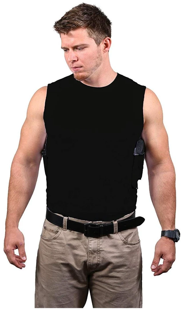 Main image of Ridge Outdoors Packin' Tee Men's Concealed Carry Black Crew Tank Top L