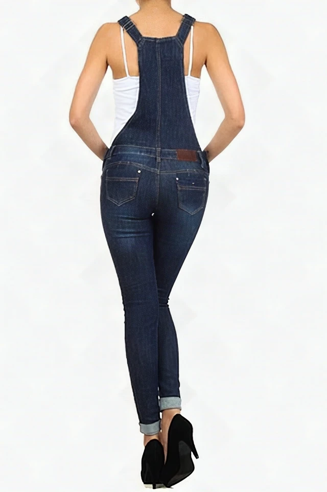 Alt view image 2 of 6 - Bonage Women's Cotton Wide-Leg Overall Jumpsuit Size 3 Style 425 Pockets - New
