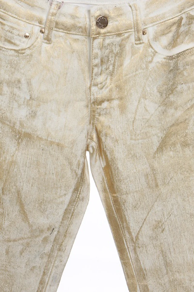 Alt view image 4 of 7 - Bonage Women's Skinny Pants Gold Snakeskin Leopard Print High Waist Fashion New