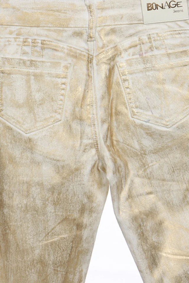 Alt view image 5 of 7 - Bonage Women's Skinny Pants Gold Snakeskin Leopard Print High Waist Fashion New
