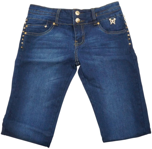 Main image of Bonage Fashion Designer Women's Skinny Denim Blue Jeans w/ Butterfly - Size 1