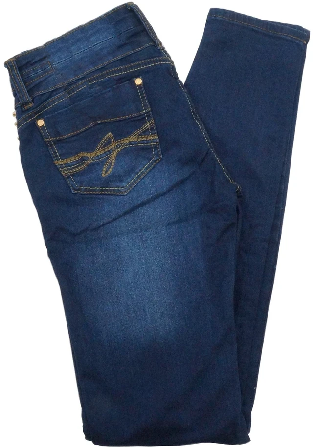 Alt view image 2 of 2 - Bonage Fashion Designer Women's Skinny Denim Blue Jeans w/ Butterfly - Size 1