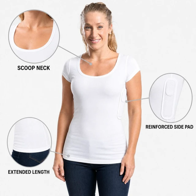 Alt view image 2 of 3 - Ridge Womens Packin Tee Concealed Carry Compression Scoop Neck Cotton New In Box