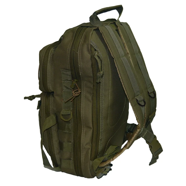 Alt view image 3 of 7 - Every Day Carry Tactical Hydration Pack Ready Backpack with MOLLE & Chest Strap - Green