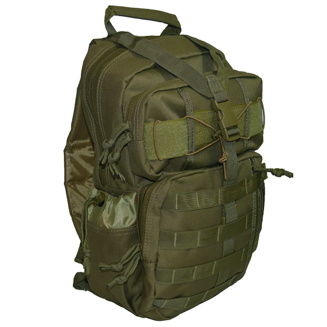Alt view image 5 of 7 - Every Day Carry Tactical Hydration Pack Ready Backpack with MOLLE & Chest Strap - Green